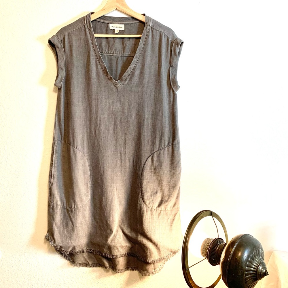 Anthropologie Cloth + Stone Grey Dress / Tunic Size Small